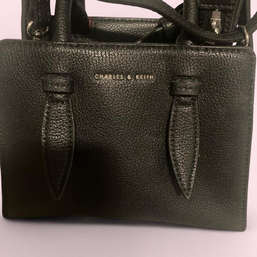 Charles keith black leather